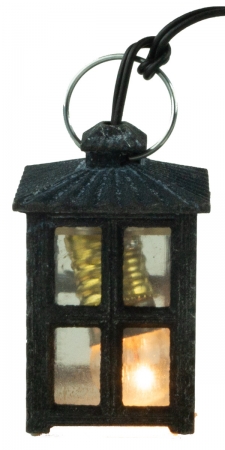 Zinnlaterne viereckig - Krippenzubehör, ca. 4 cm, X 511-4